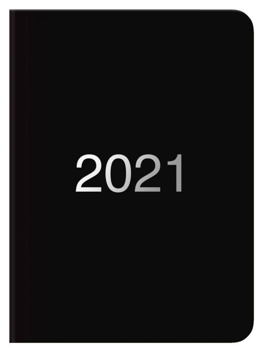 Kalender Letts Dazzle A6 Svart V/U 2021
