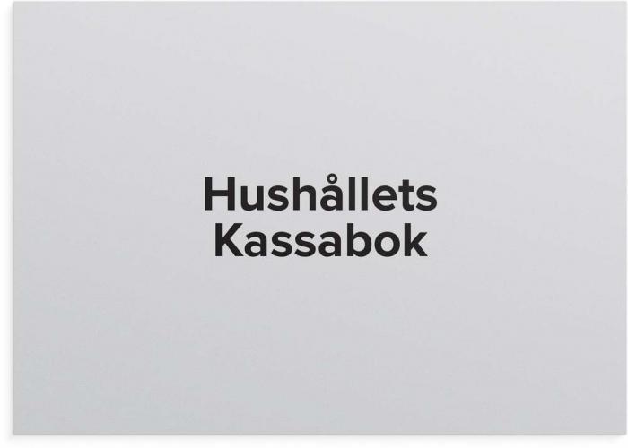 Hushllets kassabok - A4 - 297x210mm