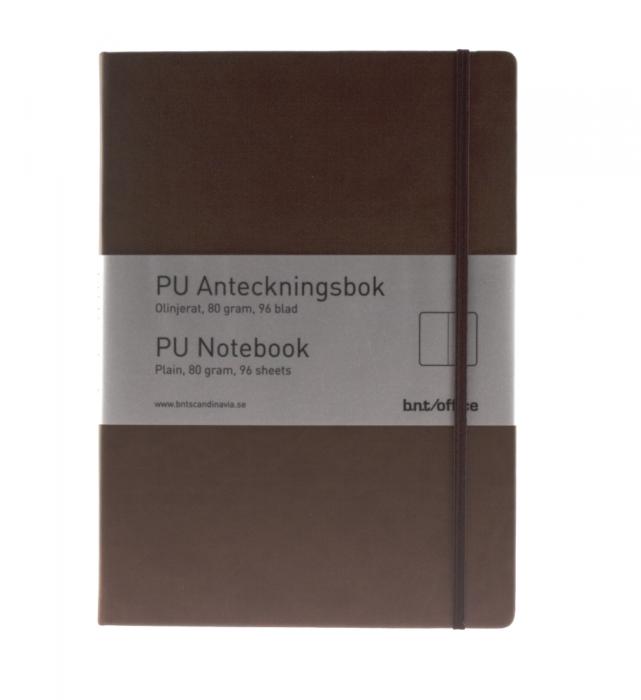 B.N.T PU Notebook A4 olinjerad Brun - Kalenderkungen.se