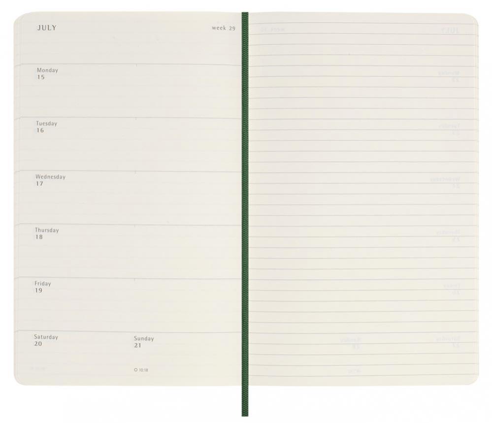 Moleskine Weekly notebook Large Red Soft 2024