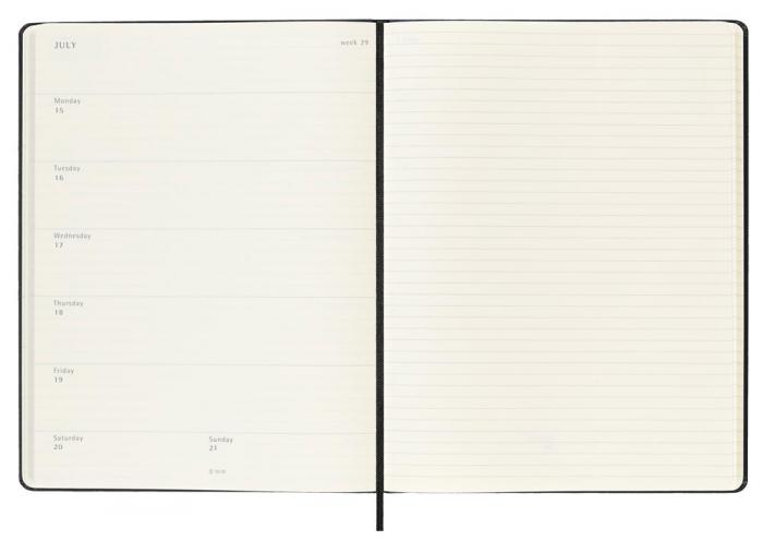 Moleskine Weekly Notebook Black hard XL 2024