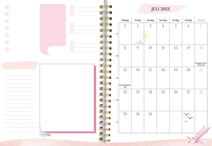 Life planner A5 rosa 2021