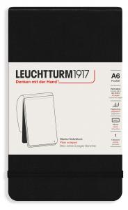 Leuchtturm1917 Reporter Notepad A6 hard cover plain Black
