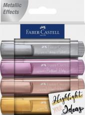 Överstrykningspenna Faber-Castell Metallic 4-pack