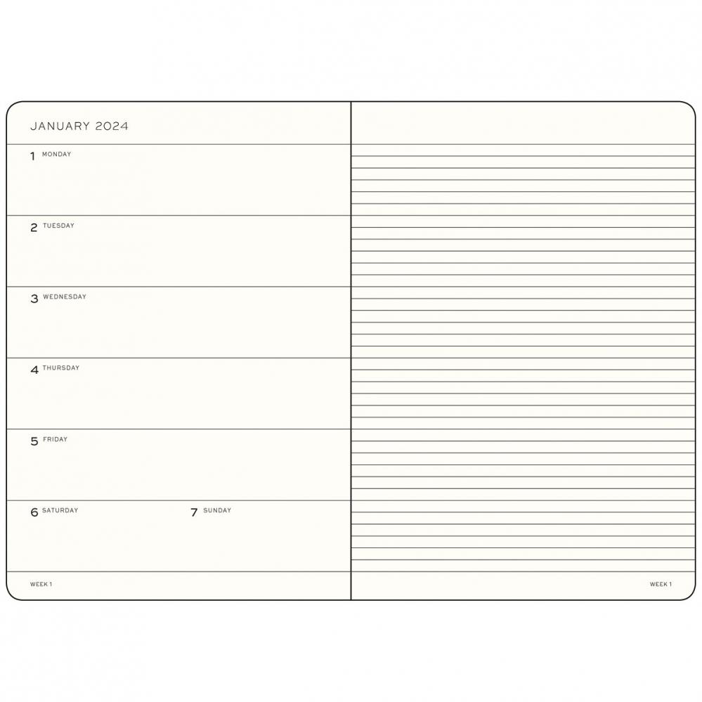 Leuchtturm1917 Weekly PLANNER & Noteb. 2024 B5 Stone Blue