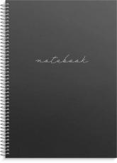 Linjerad Notebook A4 Black