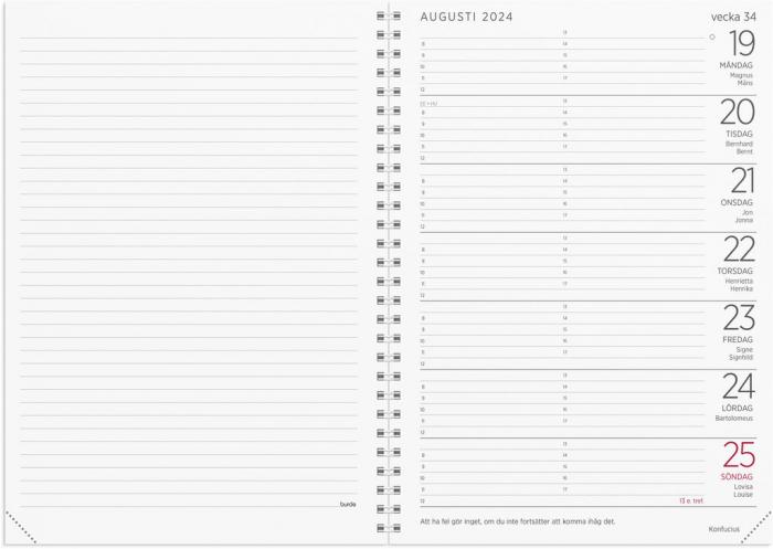 Stor Veckokalender svart konstlder 2024 med slejf