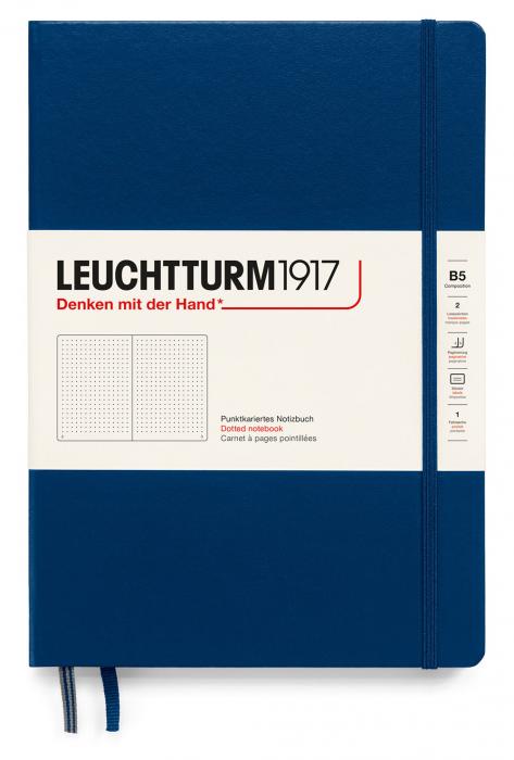 Leuchtturm Notebook B5 Hard 219s Navy Dotted