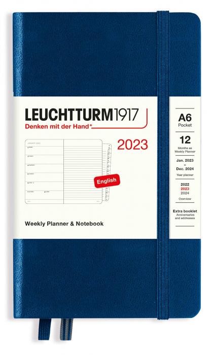 Kalender Leuchtturm1917 A6 vecka/notes Navy 2023