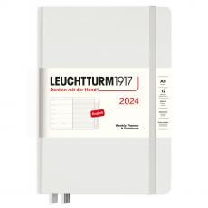 Leuchtturm1917 A5 vecka/notes Light Grey 2024 
