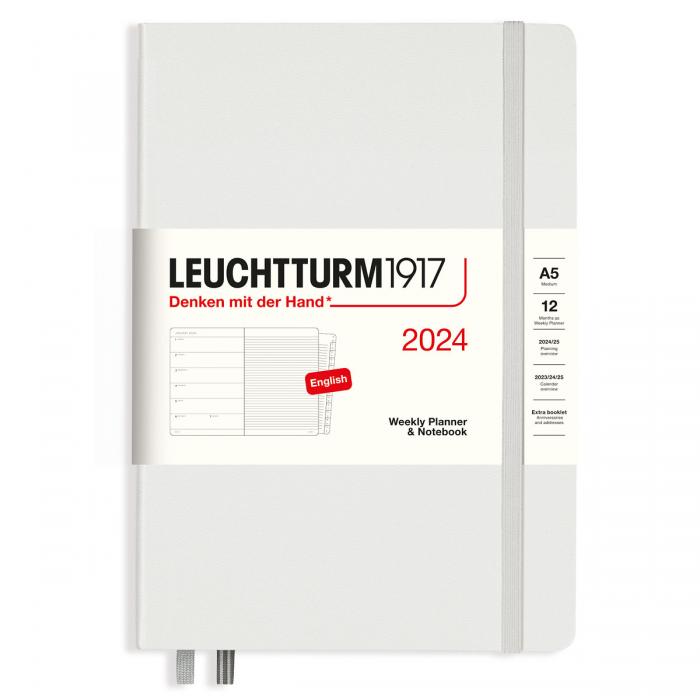 Leuchtturm1917 A5 vecka/notes Light Grey 2024 