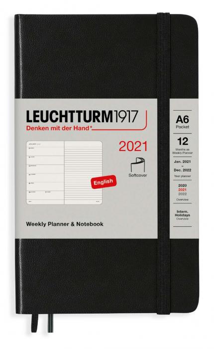 Kalender 2021 Leuchtturm1917 A6 v/notes soft Black