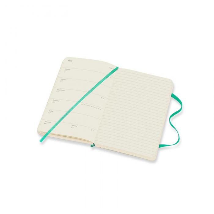 Moleskine Weekly Notebook Green soft pocket 2022