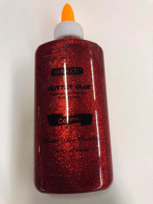 Glitterlim 160ml röd