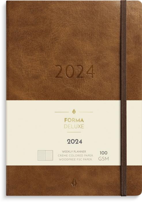 Stor Veckokalender Forma Deluxe Brun 2024