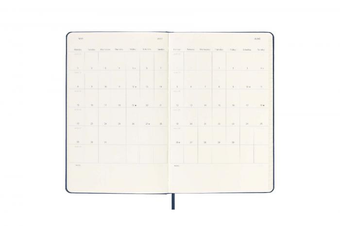 Moleskine Veckokalender L Saphire Blue Hard 2022-2023