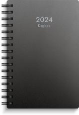 Dagbok svart plast 2024