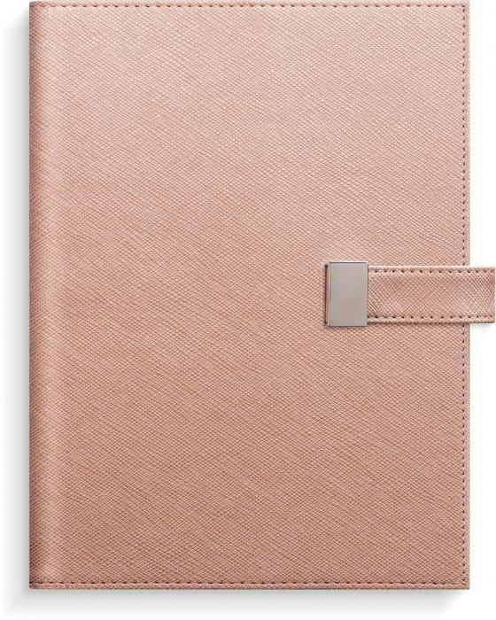 Life Planner Pink A5 rosa konstlder Tora med slejf 2024