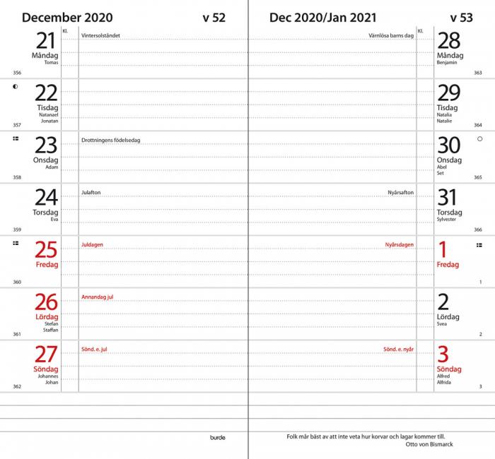 Fickkalender Plano 2021