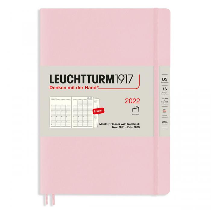 Kalender Leuchtturm1917 B6 Soft Monthly Planner 16m Powder 2022