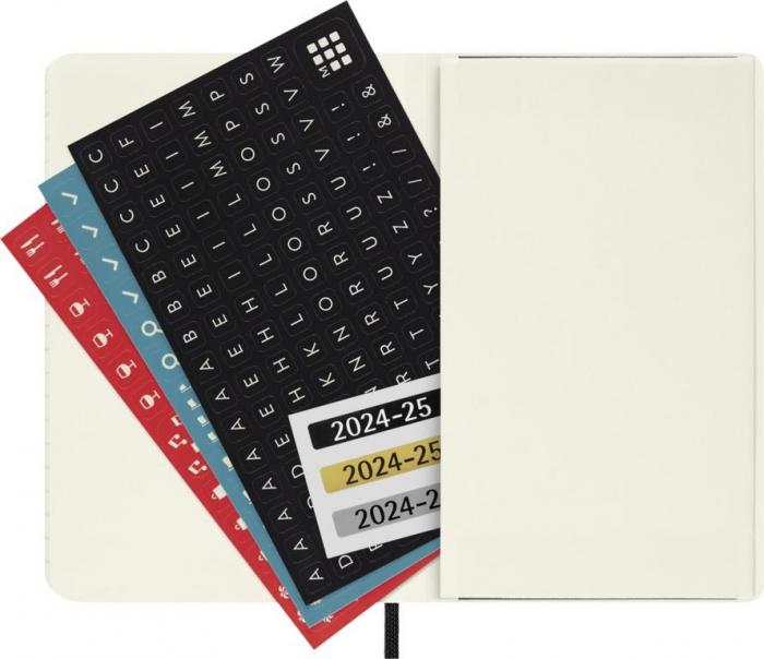 Moleskine Veckokalender Pocket Svart soft 24/25