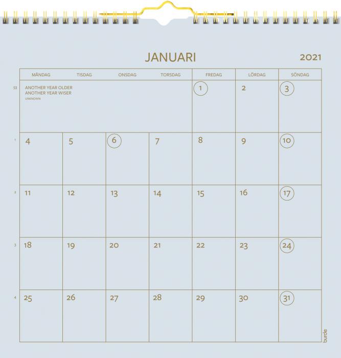 Väggkalender Color 2021