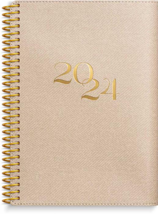 Liten Veckokalender Twist beige 2024