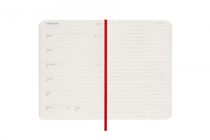 Moleskine Veckokalender Pocket soft 22/23 Röd