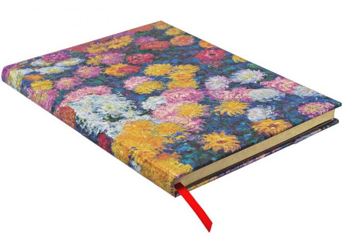 Paperblanks Notebook unlined Ultra Monets Chrysanthemums