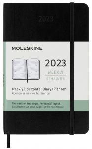 Moleskine Horizontal Weekly Black soft pocket 2023