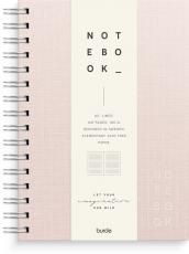 Notebook Textile pink lined A5 spiralbunden