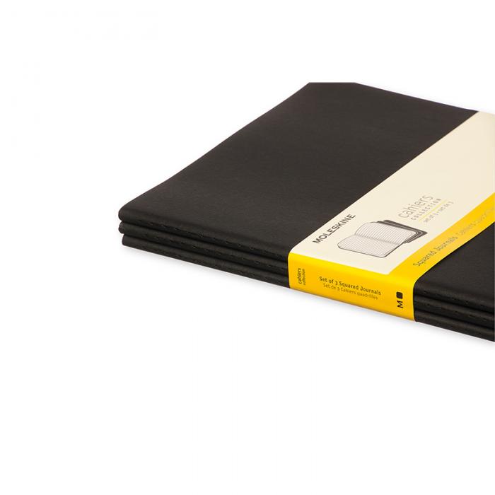 Moleskine Cahier Journal X-Large Squared - Svart