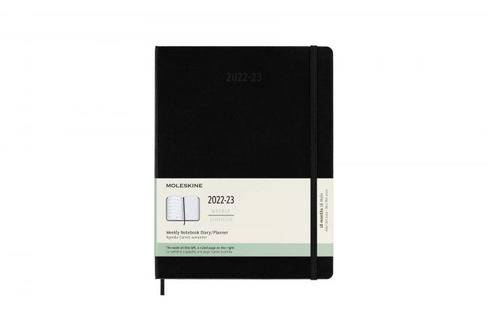 Moleskine Veckokalender XL Svart hard 22/23