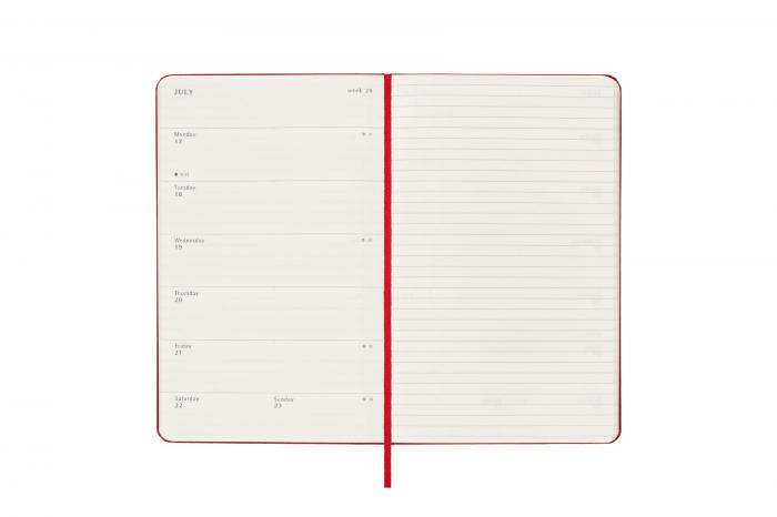 Moleskine Veckokalender L Red Hard 2022-2023