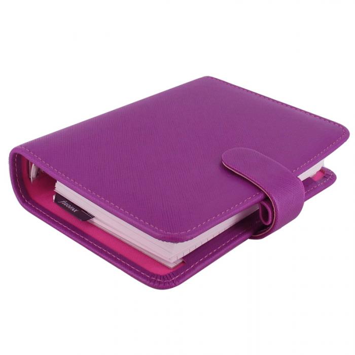 Filofax Saffiano Pocket hallonröd