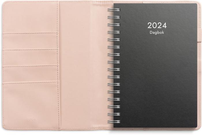 Dagbok rosa konstlder Melfi med slejf 2024