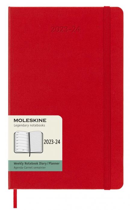 Moleskine Veckokalender L Red Hard 2023-2024