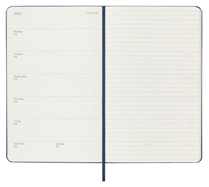 Moleskine Weekly Notebook Blue hard Large 2024