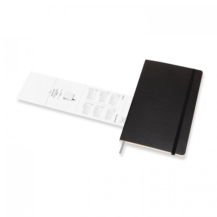 Moleskine Horizontal Weekly Black Soft Large 2021