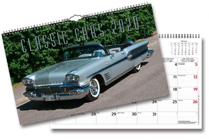 Gullers Vggkalender Classic Cars Stor 2020 - Kalenderkungen.se