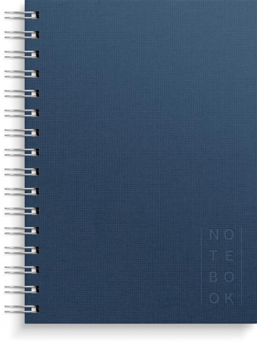 Notebook Textile dark blue lined A5 