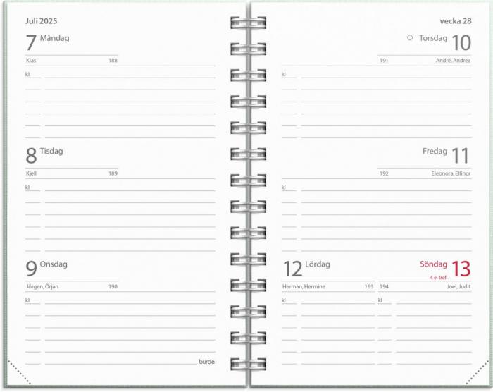 Kalender Compact Textile grn 2024-2025