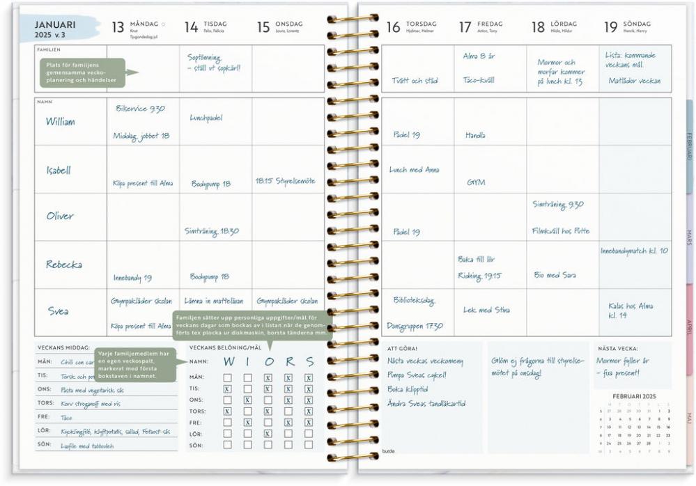 Kalender 2025 Life Organizer Family Planner