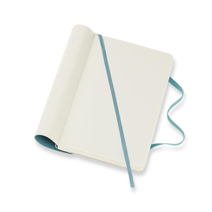 Moleskine Notebook Pocket Soft Cover - Reef Blue - Olinjerad