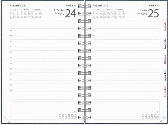 Kalender Dagbok A5 Nomad bl 2023-2024