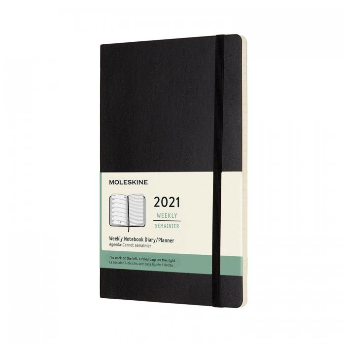 Moleskine Weekly notebook Large Black Soft 2021