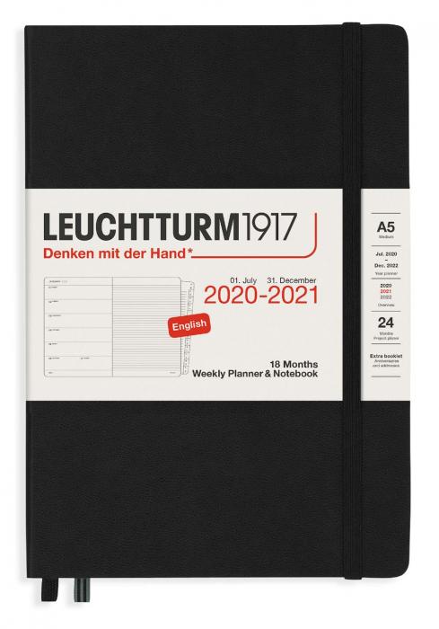 Leuchtturm1917 Kalender 2020-21 Leuchtturm1917 A5 vecka/notesuppslag - Kalenderkungen.se