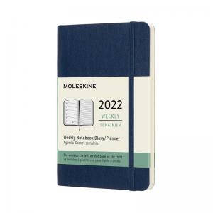 Moleskine Weekly Notebook Blue soft pocket 2022