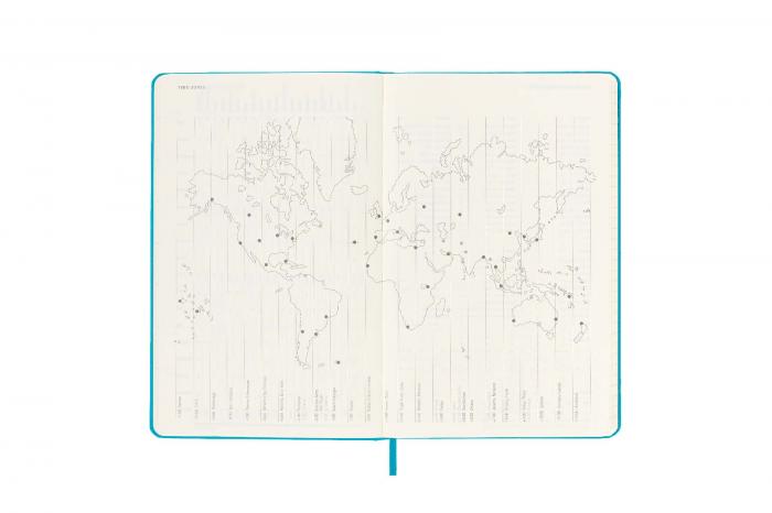 Moleskine Veckokalender L Manganese Blue Hard 2022-2023