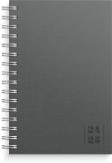 Kalender Dagbok Textile grå 2024-2025